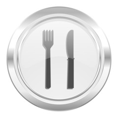 eat metallic icon restaurant sign