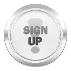 sign up metallic icon