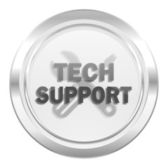 technical support metallic icon