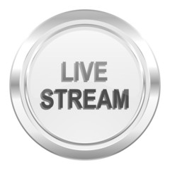 live stream metallic icon