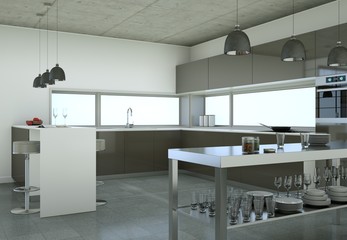 Obraz na płótnie Canvas modern Kitchen Interior Design
