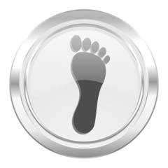 foot metallic icon