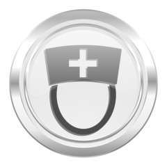 nurse metallic icon hospital sign