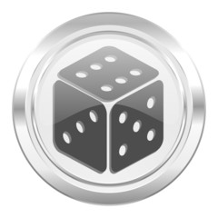 casino metallic icon hazard sign