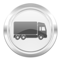 delivery metallic icon truck sign