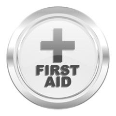 first aid metallic icon
