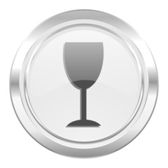 alcohol  metallic icon glass sign