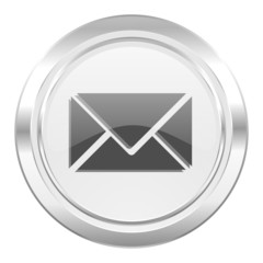 email metallic icon post sign