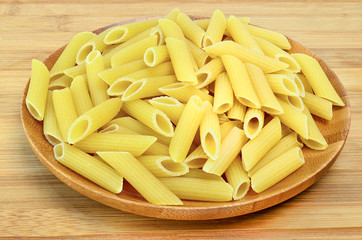 Whole pasta on the plate