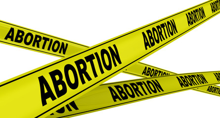 Аборт (abortion). Желтая оградительная лента