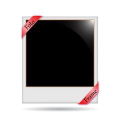 Photo frame with shadow on white background