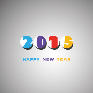 New Year Card Template - 2015