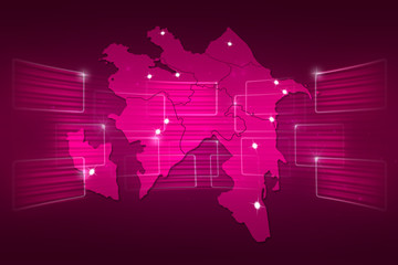 Azerbaijan Map World map News Communication pink