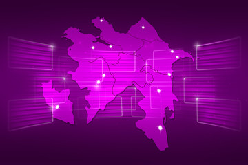 Azerbaijan Map World map News Communication purple