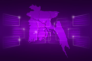 Bangladesh Map World map News Communication purple