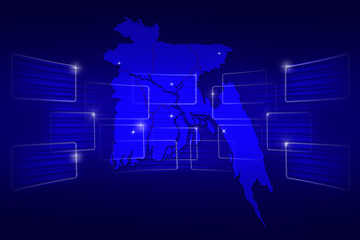 Bangladesh Map World map News Communication blue