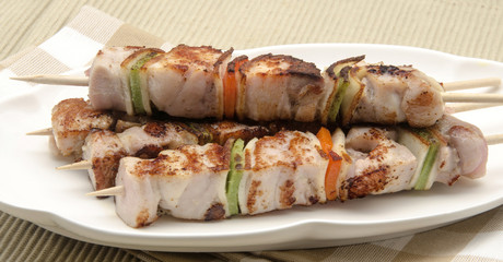 Skewers of meat