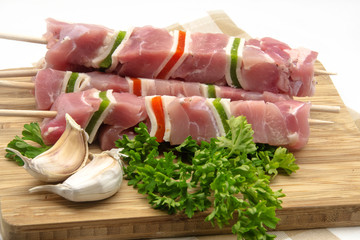 Skewers of meat