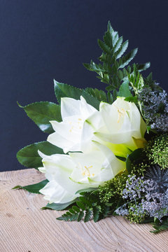 Fototapeta bouquet composition with white amaryllis