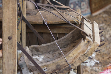 old loom weaving