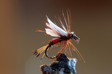 Red fly fishing lure