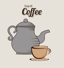 Coffee design over gray background vector illustration