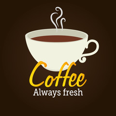 Coffee design over brown background vector illustration