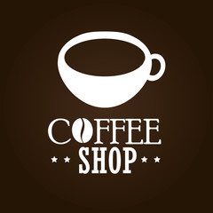 Coffee design over brown background vector illustration