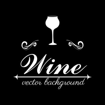 Wine design over black backgroundvector illustration