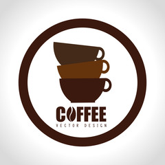 Coffee design over white background vector illustration
