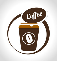 Coffee design over white background vector illustration