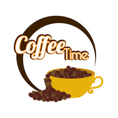 Coffee design over white background vector illustration