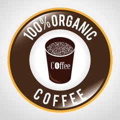 Coffee design over gray background vector illustration