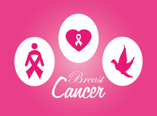 Cancer design over pink background vector illustration