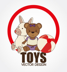 Toys design over white background vector illustration