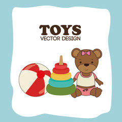 Toys design over blue background vector illustration