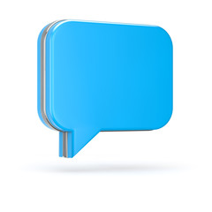 3d blue chat bubble