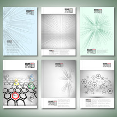 Abstract 3D hexagonal backgrounds. Brochure, flyer or report for
