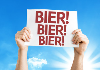 Beer (in German) card with a beautiful day