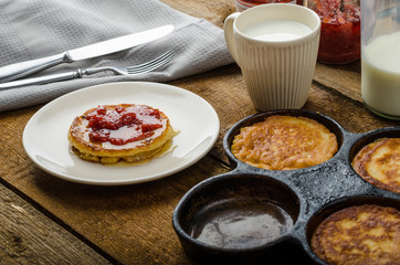 Pancakes in retro style