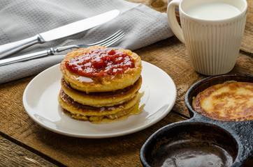 Pancakes in retro style