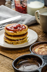 Pancakes in retro style