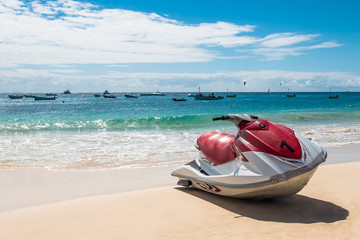 Jet Ski in  Santa Maria beach in Sal Cape Verde - Cabo Verde