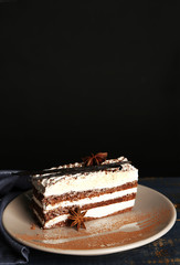 Tasty tiramisu cake