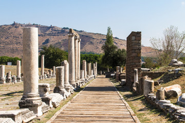 Fototapeta premium Ruins of Asclepeion Ancient City in Pergamon