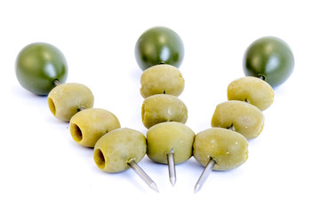 Green olives sticks