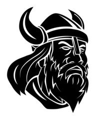 Viking Head Vector Illustration
