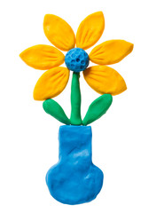 Plasticine flower vase