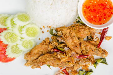 Fried chicken wing with Thailand herb