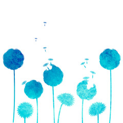 watercolor dandelion background